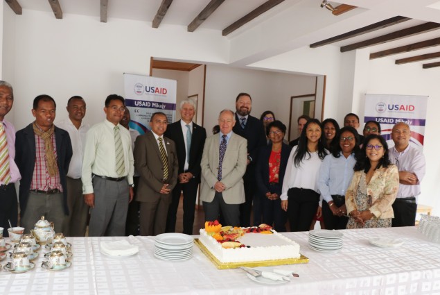 Earlier in the day, Mission Director John L. Dunlop inaugurated the new USAID Mikajy office