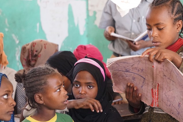 Students in schools throughout Ethiopia are working to improve their reading skills with the curriculum and textbooks developed by USAID in collaboration with the Ministry of Education..