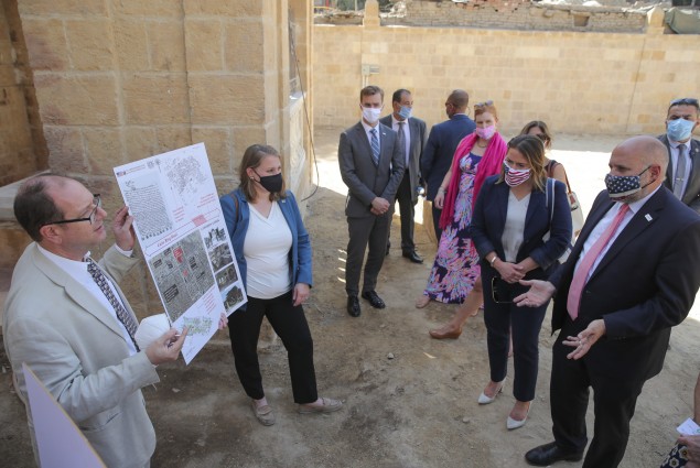 Acting Administrator Barsa toured the Bassatine Jewish Cemetery to see how the State Department's Ambassadors Fund for Cultural Preservation is supporting cultural heritage preservation and raising awareness of Egypt’s history of religious pluralism.