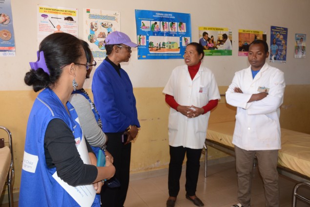 Visit to a health facility in Mahitsy, in northern Antananarivo