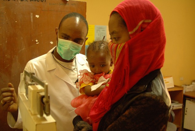 A TB patient gets a check up at the Akaki Health Center.  Working with the KNCV TB Foundation, USAID provided support on a national level to TB treatment expansion and enhancement, TB/HIV collaboration, Multi-Drug Resistant TB treatment and detection, and health system strengthening.