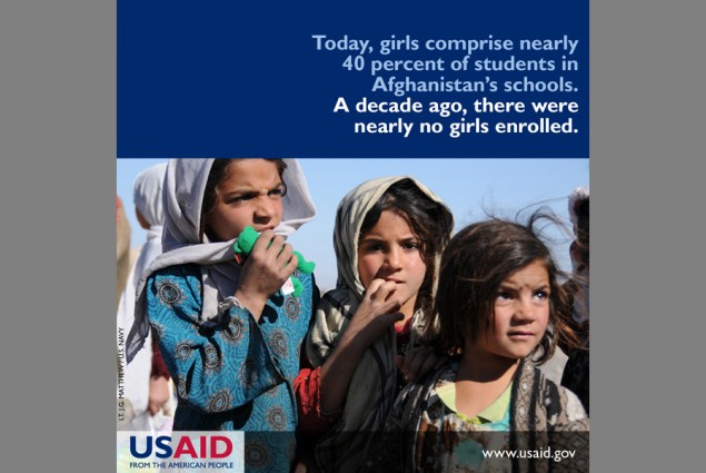 Today, girls comprise nearly 40 percent of students in Afghanistan's schools. A decade ago, there were nearly no girls enrolled.