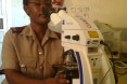 A USAID-funded microscope in Zomba 