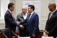 Prime Minister of the Republic of Macedonia Zoran Zaev and USAID Macedonia General Development Officer Edward Gonzalez