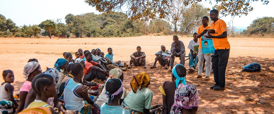 A community education session on TB