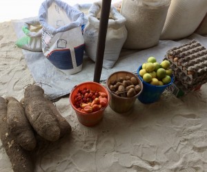Food products available at a vendor's shop in northeast Nigeria 