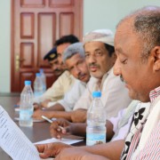 A meeting organized by Yemen Communities Stronger Together (YCST) to strengthen cooperation and collaboration between local authorities 