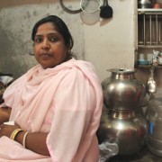 Ruksana Begum in her kitchen