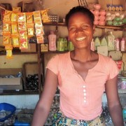 Rita Mbewe can afford a smile because of a healthy family and good income.