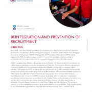 RIO - Reintegration and Prevention of Recruitment (RPR) 