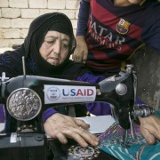 USAID sewing machine distribution Iraq IOM