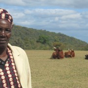 Lina Gudu purchased her cows with proceeds from a village savings and loan group.