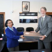 USAID's donation of computer equipment will improve Madagascar's financial management. 