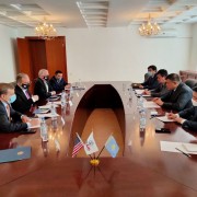Representatives from the U.S. Mission to Kazakhstan meeting with Ministry of Foreign Affairs officials