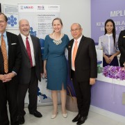 U.S. Ambassador Glyn T. Davies, left, USAID Regional Development Mission for Asia Director Richard Goughnour, and U.S. Consul General Jennifer Harhigh join opening of health center in Chiang Rai, Thailand.