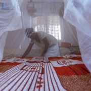 The bed net distribution is a critical component of PMI support to control malaria