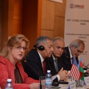 USAID Mission Director speaks at the opening of the conference.