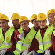 Vocational high school students in Port Said attend the launch for the logistics specialization at their school. USAID supported the curriculum development for this subject.