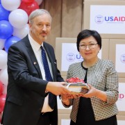 This donation is the first of a total of 1.2 million books that USAID plans to print and distribute in Kyrgyzstan by 2020 under the Time to Read program.