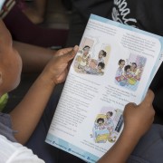 School children reading stories