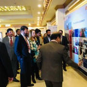 USAID Mission Director Julie A. Koenen joins Speaker of the Khyber Pakhtunkhwa Assembly Mushtaq Ahmed Ghani and distinguished guests to celebrate the success of the U.S.-Pakistan Centers for Advanced Studies in Energy.