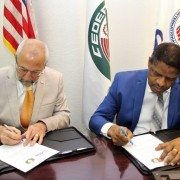 USAID/WA Mission Director, Alex Deprez and ECOWAS President sign agreement