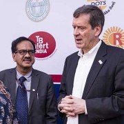 Mark Green, USAID Administrator, speaks at an event in India