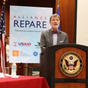 Ambassador Mulrean speaks at the REPARE launch.