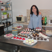 Silvana Vidović with goods she baked in her kitchen in Livno, Bosnia and Herzegovina. 