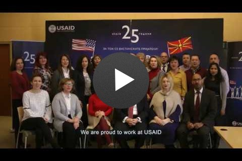USAID's Staff Marking Our 25 Year Anniversary in Macedonia