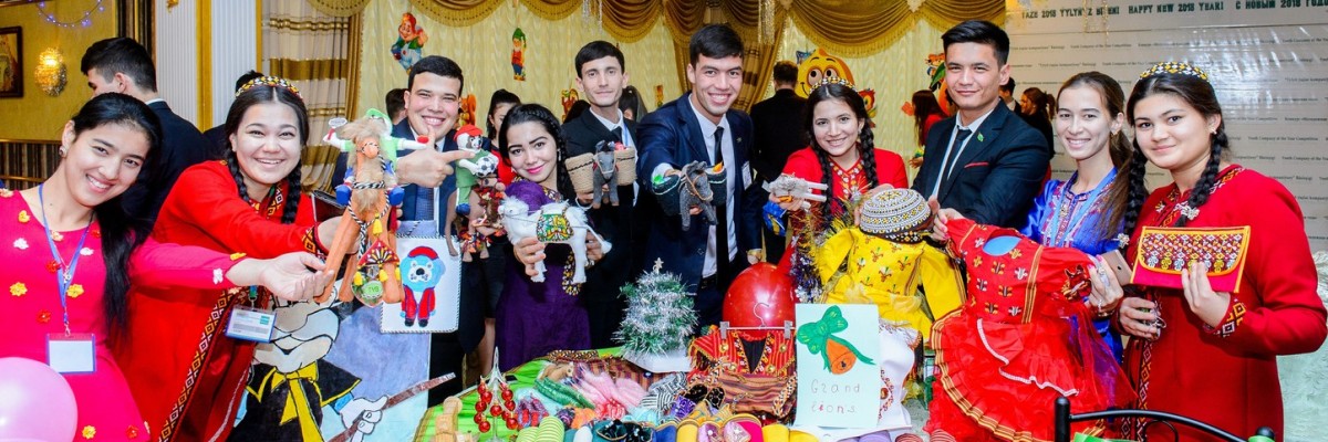 Turkmen youth proudly display their innovative products and entrepreneurial skills as part of USAID’s Enriching Youth for Tomorrow program’s Company of the Year Competition. 