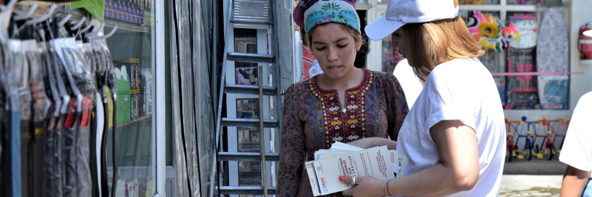The USAID Dignity and Rights program ensures that Turkmen citizens are aware of trafficking in persons issues—and their rights. 