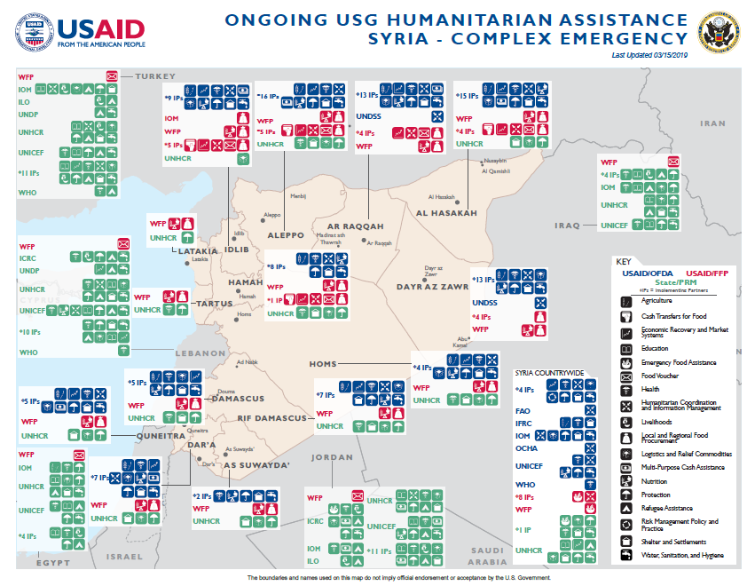 Syria Complex Emergency - Map #4 FY19