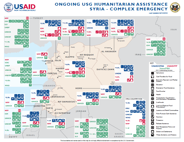 Syria Complex Emergency - Map #5 FY19