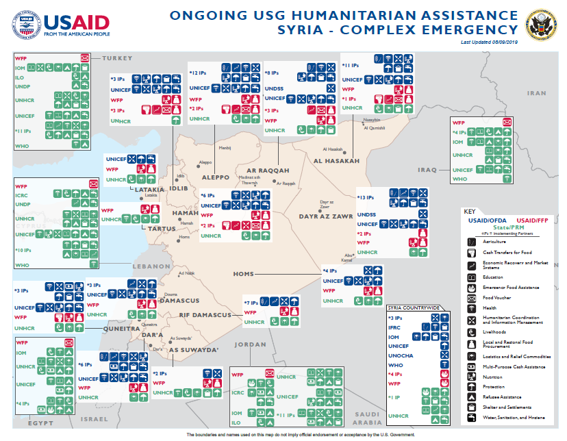 Syria Complex Emergency - Map #8 FY 2019