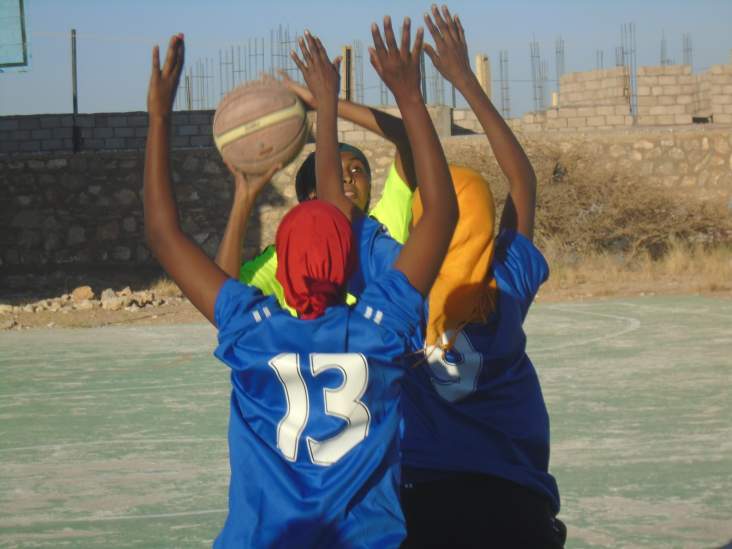 Forty girls from Garowe, the capital of Puntland, Somalia, now participate on four basketball teams. Said Hassan
