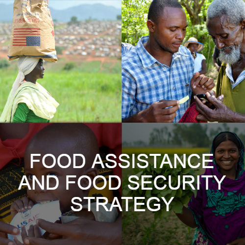 cover: Food Assistance and Food Security Strategy document. Click to read
