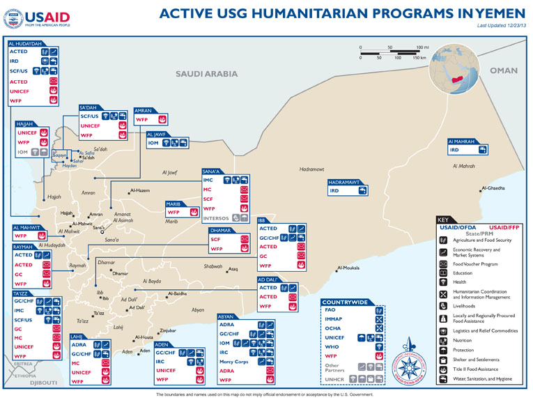 Yemen Complex Emergency Program Map - 12-23-2013